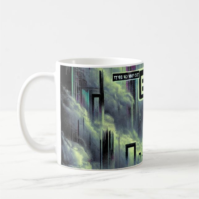 Taza De Café ☕ "No Way Out" Weirdcore Mug ☕ (Izquierda)