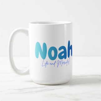 Taza De Café Noah Name Gift - Life and Merciful - Personalized 