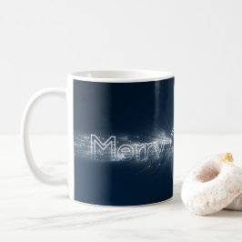 Taza De Café Noble Feliz Navidad con destellos de nieve