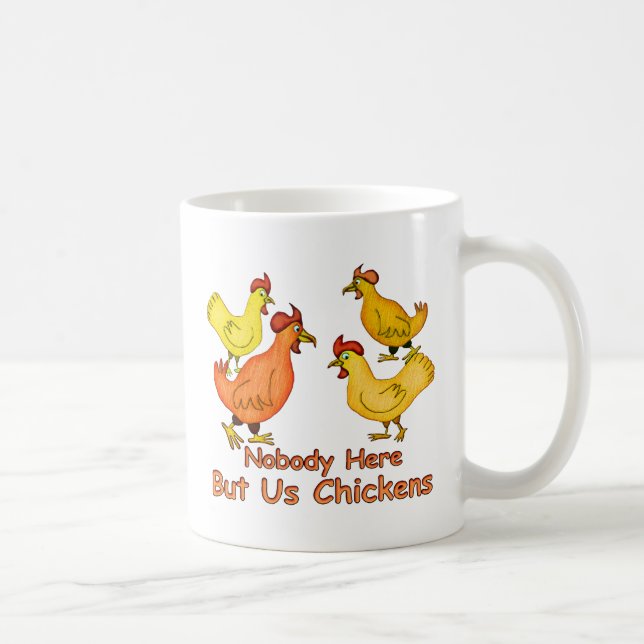 Taza De Café NobodyHere pero nosotros pollos (Derecha)
