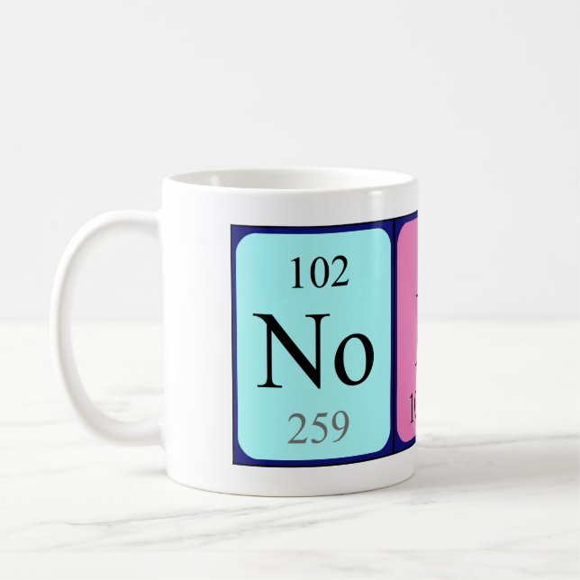 Taza De Café Nobu periódica nombre de tabla mug (Izquierda)