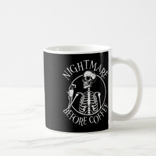 Taza De Café Noche atemorizante antes del café Halloween Skelet