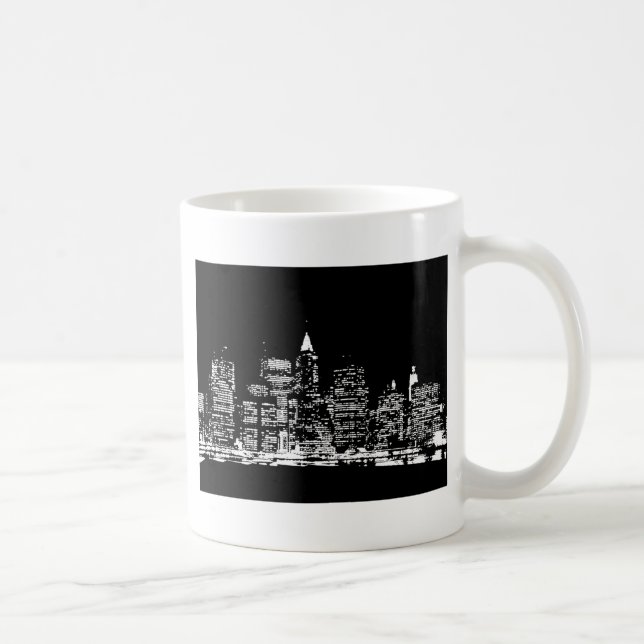 Taza De Café Noche Black & Wiht en Nueva York (Derecha)