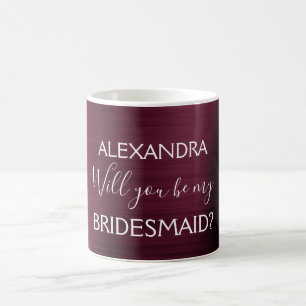Taza De Café Noche de Borgoña Morada Moderna y Moda