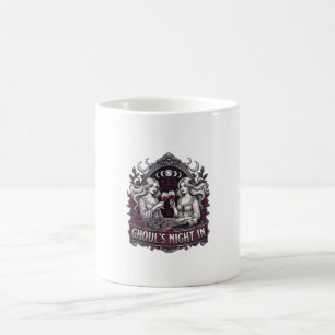 Taza De Café Noche de Brujas con Vino Espeluznante Tarot Fiesta