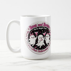 Taza De Café Noche de chicas fantasma rosadas abucheos y licor