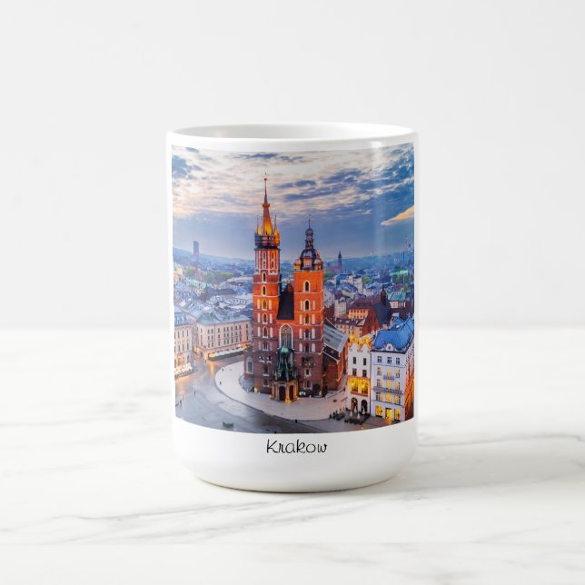 Taza De Café Noche de Cracovia en Polonia (Centro)