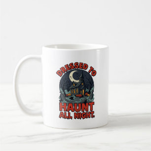 Taza De Café Noche de disfraces en cementerio embrujado de Hall