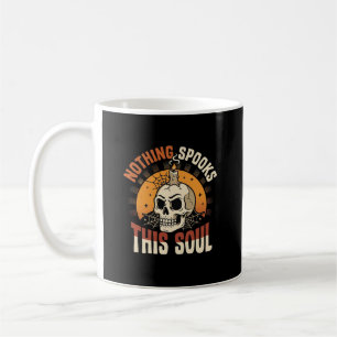 Taza De Café Noche de Esqueleto Valiente de Halloween