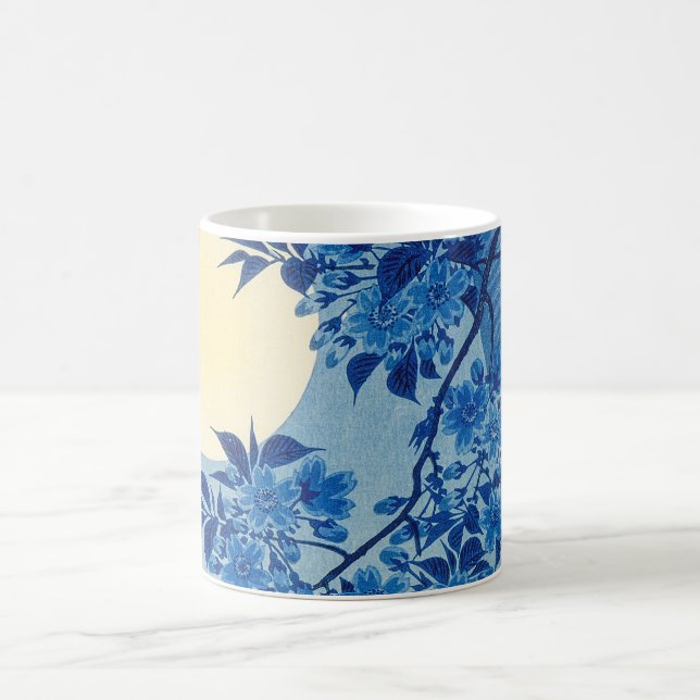 Taza De Café Noche de la luna Árbol azul luna (Centro)