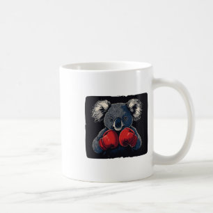 Taza De Café Noche De Lucha Con El Oso De Koala En El Vestido D