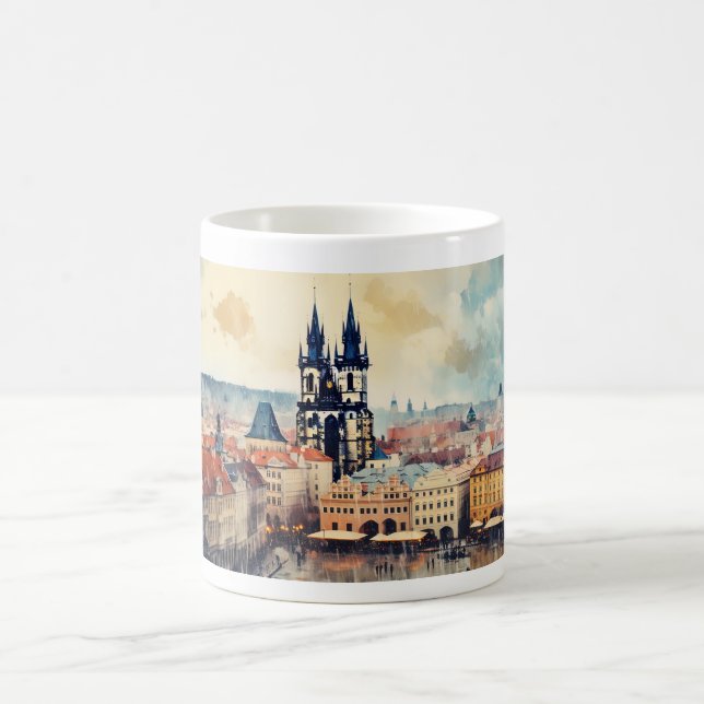 Taza De Café Noche de Praga en la República Checa (Centro)