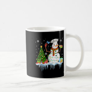 Taza De Café Noche de Snowman Lady Árbol navideño Noches Nieve