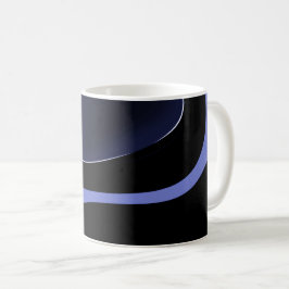Taza De Café Noche del Cometa: Resumen azul, púrpura y negro