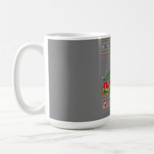 Taza De Café Noche divertida de Navidad Feo de Santa Riding Pte