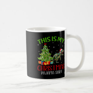 Taza De Café Noche divertida Santa Luces Este Es Mi Cristo Dino