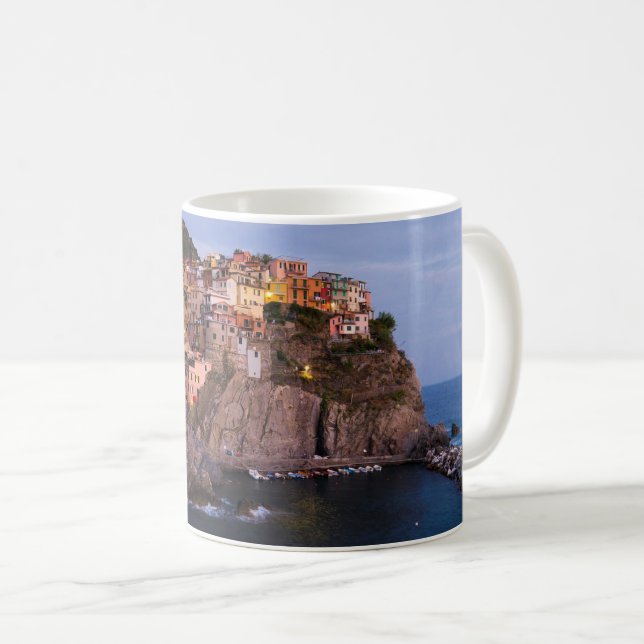 Taza De Café Noche en Cinque Terre, Italia (Anverso derecho)