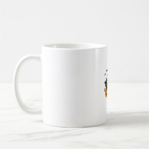 Taza De Café Noche espeluznante de calabaza negra para gatos de