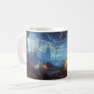 Taza De Café Noche espeluznante de Halloween Jack-O-Lantern árb