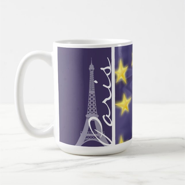 Taza De Café Noche estrellada de París; Torre Eiffel (Izquierda)
