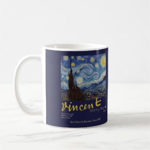 Taza De Café Noche estrellada de Van Gogh Clásico Azul Obra Mae