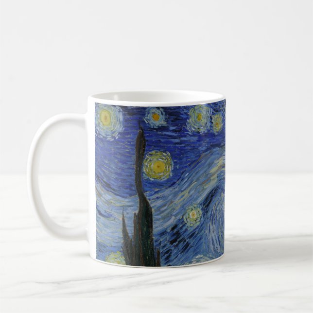 Taza De Café Noche estrellada, pintura al óleo, Vincent Van Gog (Izquierda)