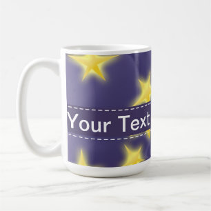 Taza De Café Noche estrellada púrpura; Modelo de estrellas