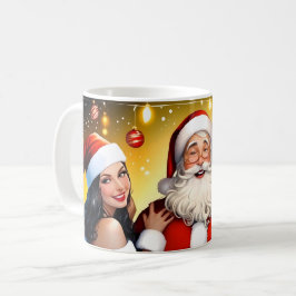 Taza De Café Noche festiva de sucio Santa con Navidades animand