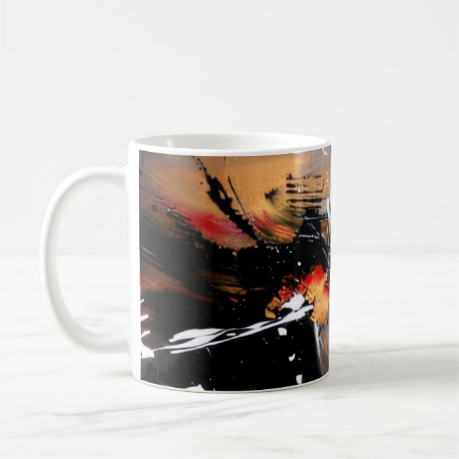 Taza De Café Noche Fundida Abstracta (Izquierda)