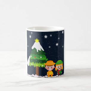 TAZA DE CAFÉ NOCHE NAVIDAD