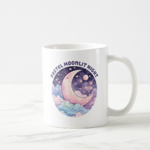 Taza De Café Noche Pastel Moonlit - Luna Crescent Dreamy