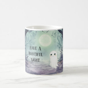 Taza De Café Noche Preciosa Fantasma de Luna Llena Halloween