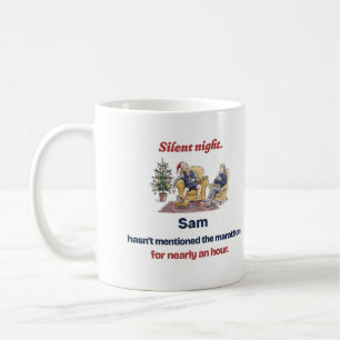 Taza De Café Noche Silenciosa Personalizada Funny Runner Navida