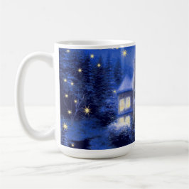 Taza De Café Noche silenciosa. Regalo de Navidades de aldea nev