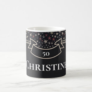 Taza De Café Noche Starry personalizada - Nombre y edad persona