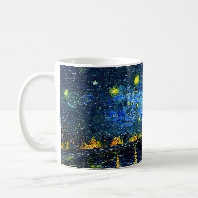 Taza De Café Noche Van Gogh Starry sobre el Ródano (Izquierda)
