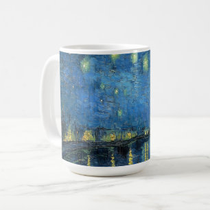 Taza De Café Noche Van Gogh Starry sobre el Ródano