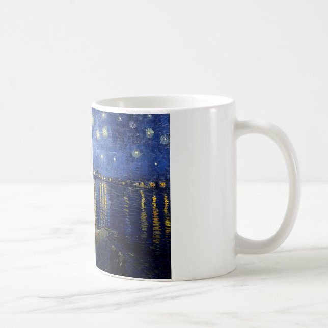 Taza De Café Noche Van Gogh Starry Sobre Rhone (Derecha)