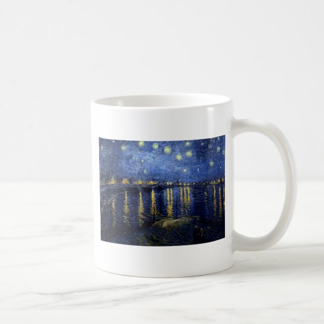 Taza De Café Noche Van Gogh Starry Sobre Rhone (Derecha)