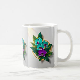 Taza De Café Noches de orquídeas en el Jardín Botánico de Nueva