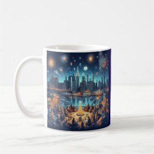 Taza De Café Nochevieja en la ciudad de Nueva York