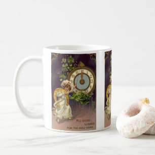 Taza De Café Nochevieja irlandesa vintage a medianoche