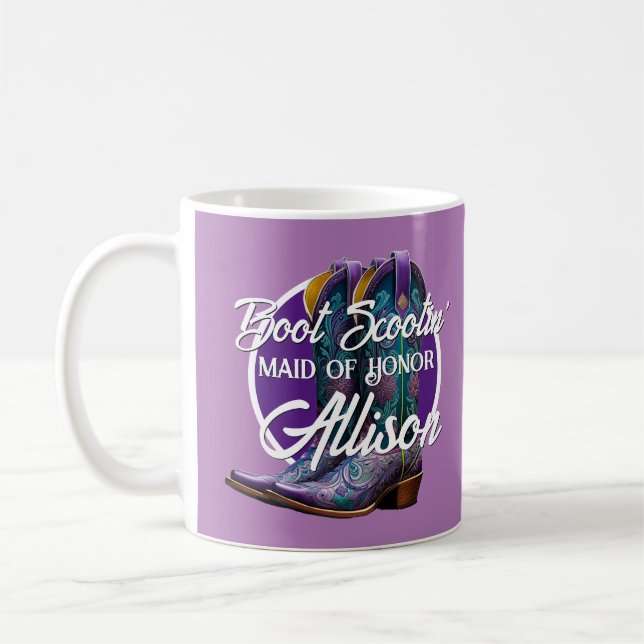 Taza De Café Nodesmaid Fancy Cowboy Boots Lilac (Izquierda)