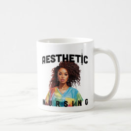 Taza De Café nodriza estética negra nombre personalizado rn reg