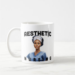 Taza De Café nodriza estética negra nombre personalizado rn reg