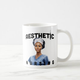 Taza De Café nodriza estética negra nombre personalizado rn reg