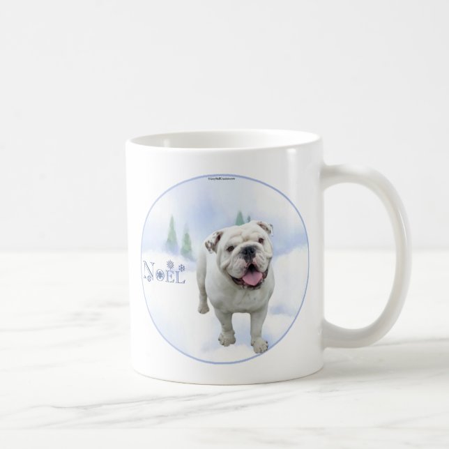 Taza De Café Noel Bulldog Mug (Derecha)