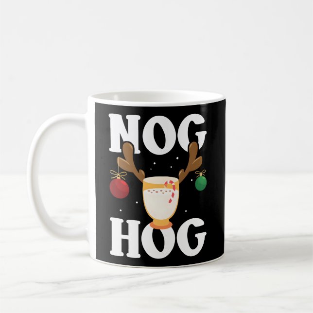 Taza De Café Nog Hog Día Nacional del Huevo Nog (Izquierda)