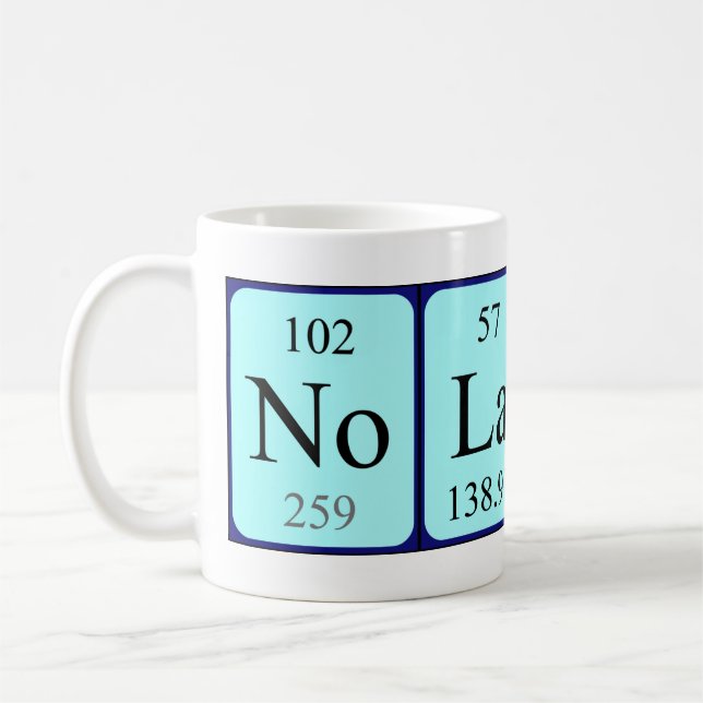Taza De Café Nolann periódica table name mug (Izquierda)