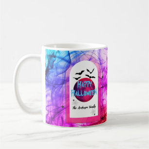 Taza De Café Nombra de marihuana y araña colorido moderno Feliz